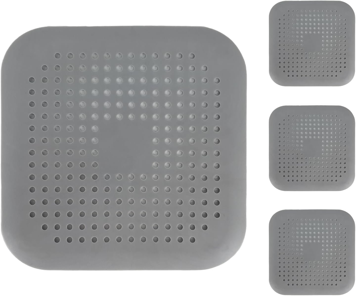 Square Silicone Sink Strainer with Suction Cups – Anti-Clogging Drain Cover for Kitchen Sink, Bathroom, and Bathtub
