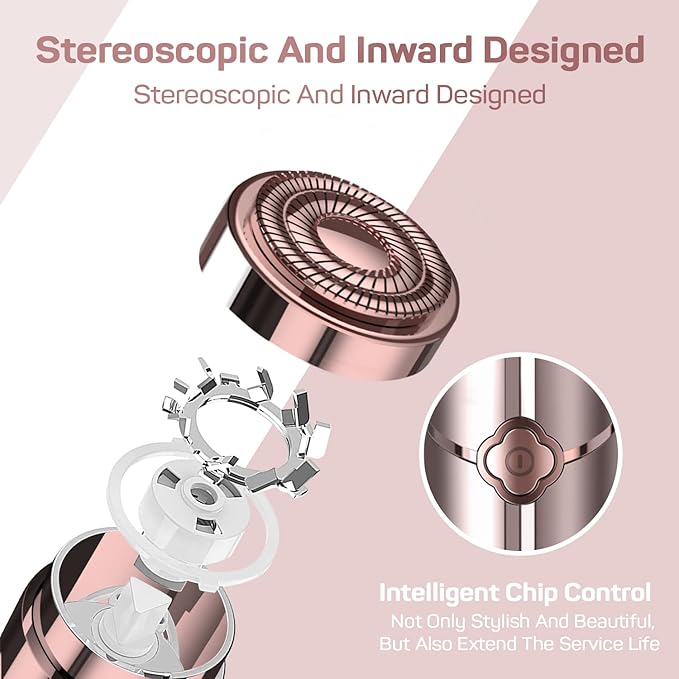 Facial Hair Removal for Women(1 Gold+1 Blue), Gurelax Electric Hair Removal Device, Painless Facial Hair Remover for Chin Upper Lip Peach Fuzz, with a Storage Bag