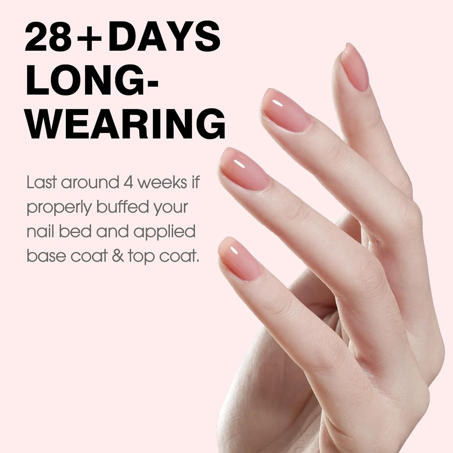 CANNI Pink Jelly Gel Polish – 9ML Translucent Sheer Nude Soak-Off UV/LED Gel Nail Polish for DIY Manicure or Salon Use