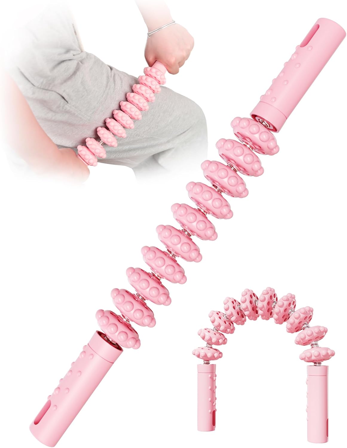 Muscle Roller Stick with Trigger Points - Bendable Body Massage Stick to Help Legs, Back, Neck Recovery, Relief Muscle Soreness, Cramping and Tightness