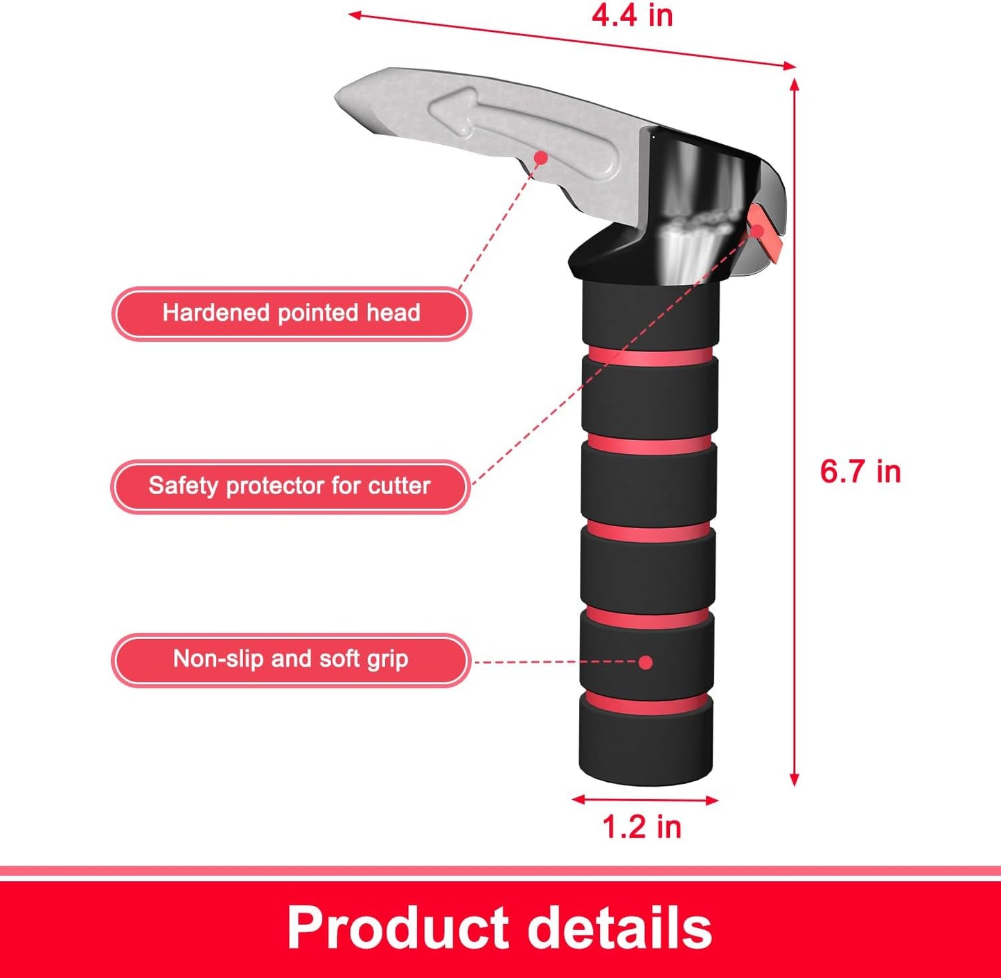 3 in 1 Elderly Car Handle Assist Support Multifunction Handle for Seniors and Handicapped