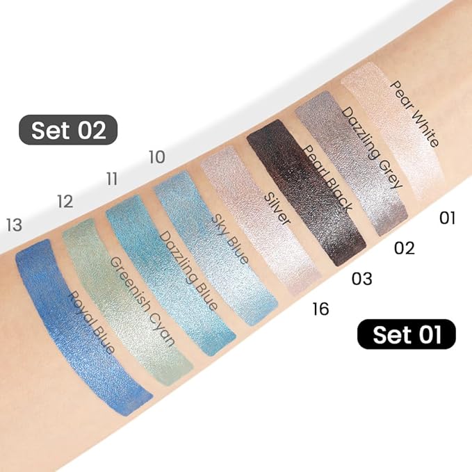 Kaely 4Pcs Cream Eyeshadow Stick Set for Eyes,Sky Blue Dazzling Blue Greenish Cyan Royal Blue,Eye Brightener Shimmer Makeup,Waterproof Eye Shadow Highlighter Crayon Pencil,sombras en crema para ojos