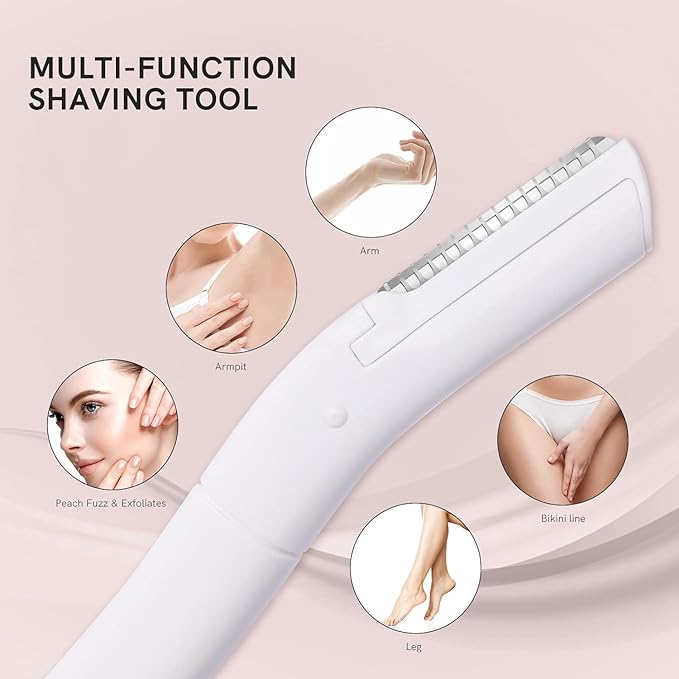 Eyebrow Razors w/Dermaplane Razors Set - Japanese Premium Quality Blades - Small Face Razors for Peach Fuzz and Fine Hair, Multipurpose Exfoliating Dermaplaning Tools for Women and Men