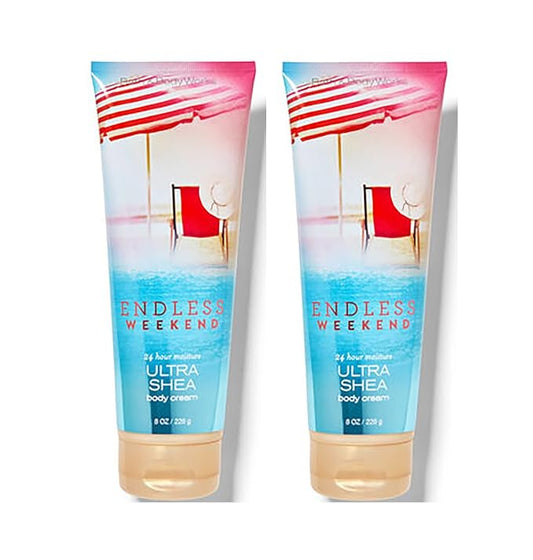 Bath & Body Works Endless Weekend Ultimate Hydration Cream For Women 8 Fl Oz 2- Pack (Endless Weekend) 16 Ounce