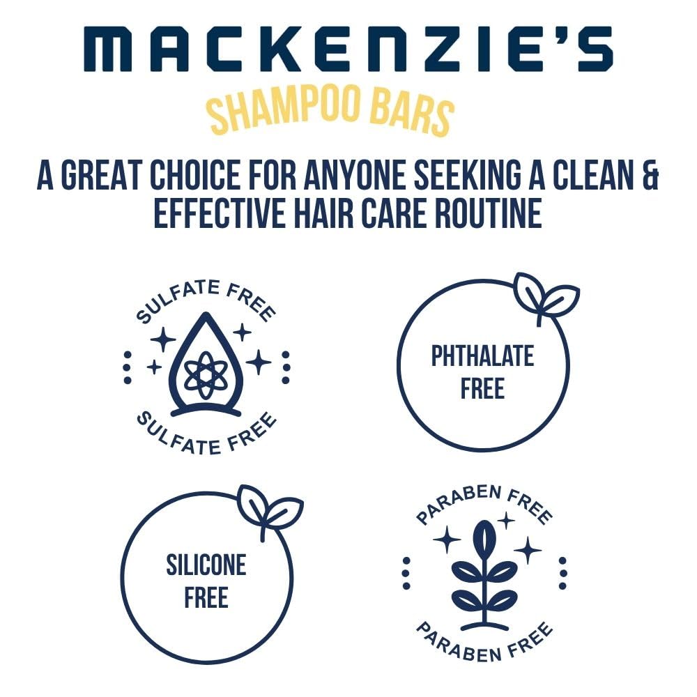 MACKENZIE'S Captain's Signature Shampoo Bar - Gifts for Fishermen - Gifts for Men - Deep Cleaning - Travel Friendly - 3.5 OZ
