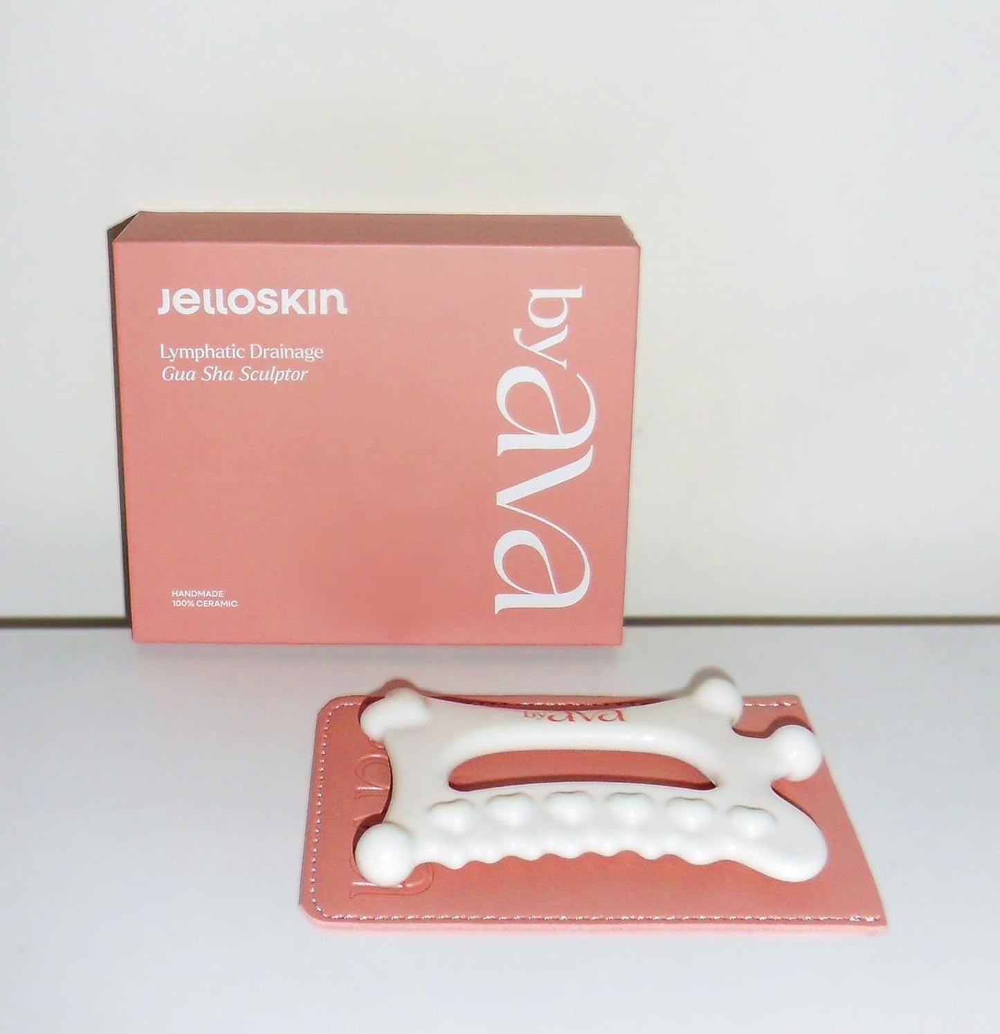 byAVA Gua Sha Jelloskin Lymphatic Massage Tool | Ceramic GuaSha for Face & Body Massage Tool | Patented Design for Lymphatic Drainage, Face Lift & Muscle Relief Body Massager