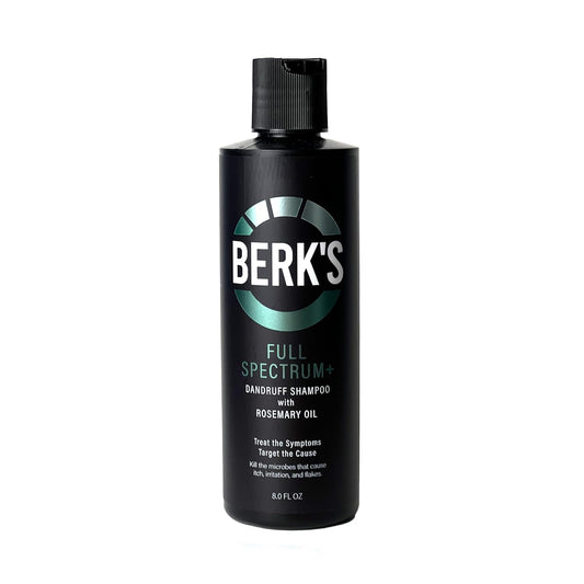 Berk's Full Spectrum Dandruff Shampoo with Coal Tar, Salicylic Acid, Sulfur, and Rosemary Oil, 8 Fl Oz