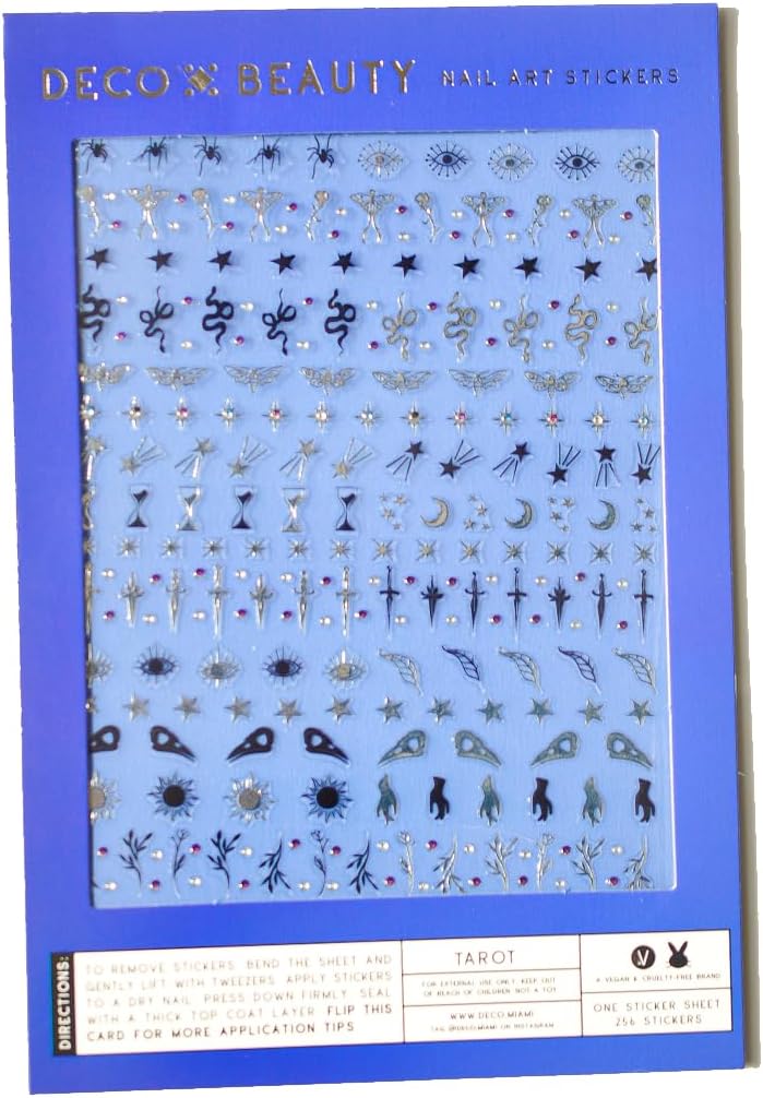 Tarot Nail Stickers - Lightweight & Easy-to-Apply Nail Art with Cute & Trendy Designs - Durable & Long-Lasting Nail Stickers for Women, Ideal for DIY Manicures