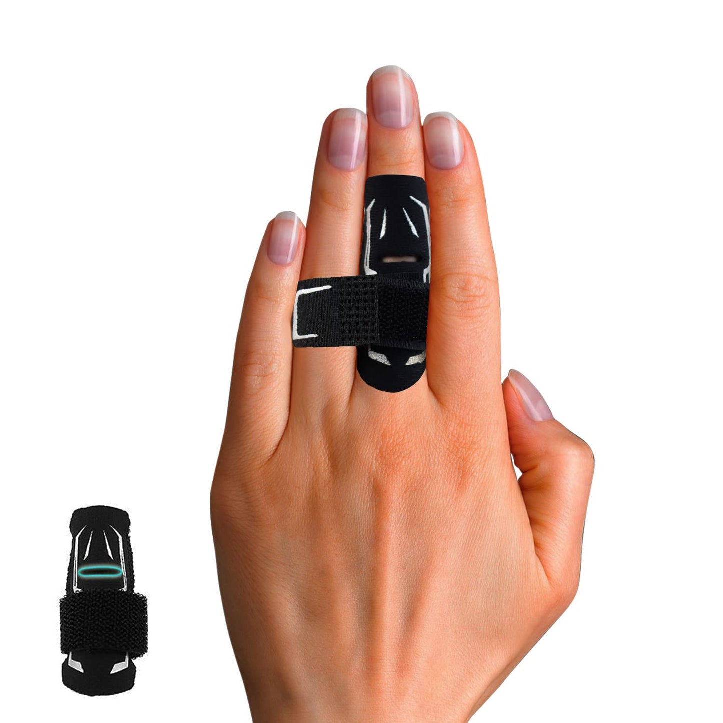 Finger Splint Finger Support Adjustable Elastic Compression Finger Sleeves Finger Brace Relieve Joint Pain Finger Guard Sport Finger Protector for Basketball Volleyball Tennis Baseball - M