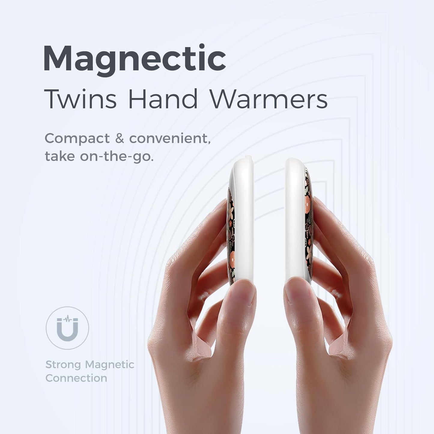 OCOOPA Magnetic Rechargeable Hand Warmers 2 Pack, Ultrathin Electric Handwarmers, Portable Pocket-Sized Heater, for Men, Women Purse Must Haves, Union UT3 Lite