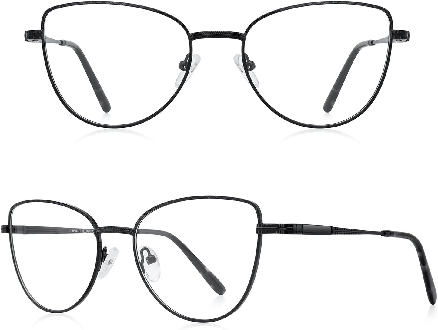 RB. Pilot Retro Cateye Reading Glasses for Women Blue Light Blocking Computer Glasses Spring Hinge Readers