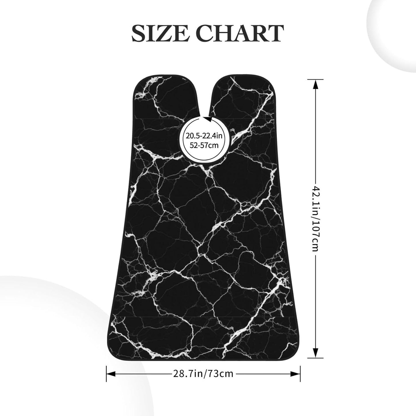 Beard Apron Hair Catcher, Black Marble Texture Shave Bib, Waterproof Non-Stick Shaving Bib, Trimming Grooming Tool for Dad Men Anniversary