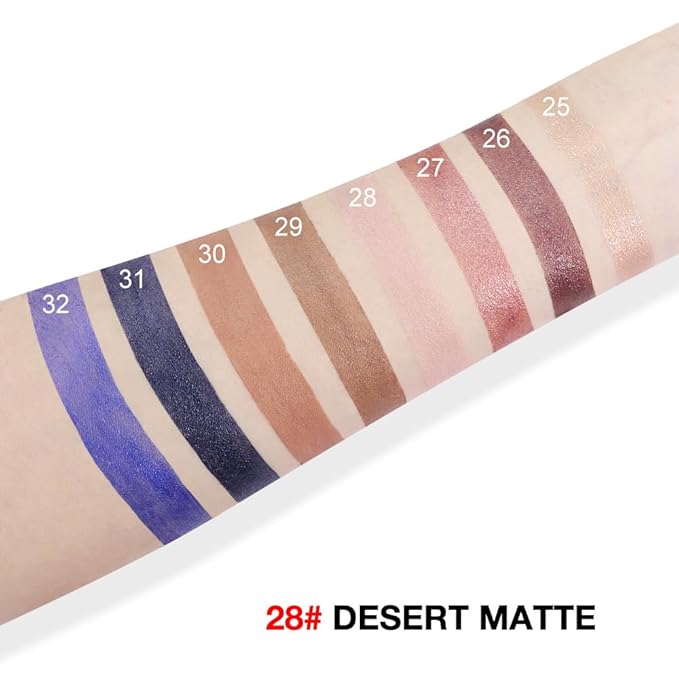 evpct Desert Matte Cream Eye Shadow Brightener Sticks Set for Eyes, Desert Matte Pencil Eye shadow Applicator Stick Pen Palette Makeup Waterproof sombras en crema para ojos 28#