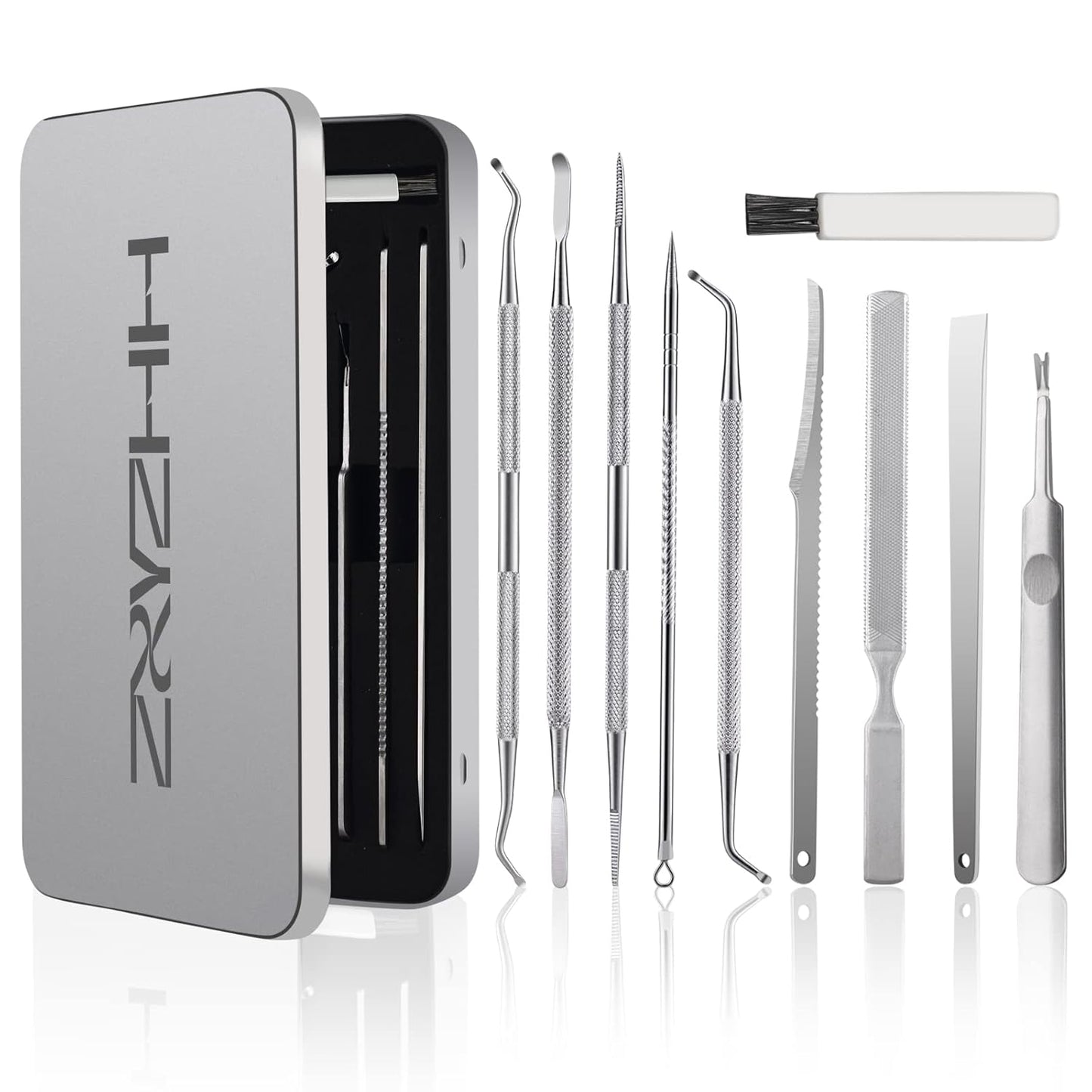 Ingrown Toenail Tool Removal Tool Kit, 10PCS Surgical Stainless Steel Professional Ingrown Toenail File and Lifters Manicure Care Treatment for Nail Correction Under Sidewall Clean