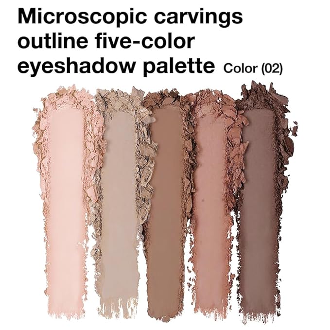5 Colors Matte Eyeshadow Makeup Palette,Nude Pink Light Dark Brown Highly Pigmented Natural Neutral Eye Shadow Palette,Long Lasting Waterproof Naturing-Looking Women Girls Eye Shadow,Blendable