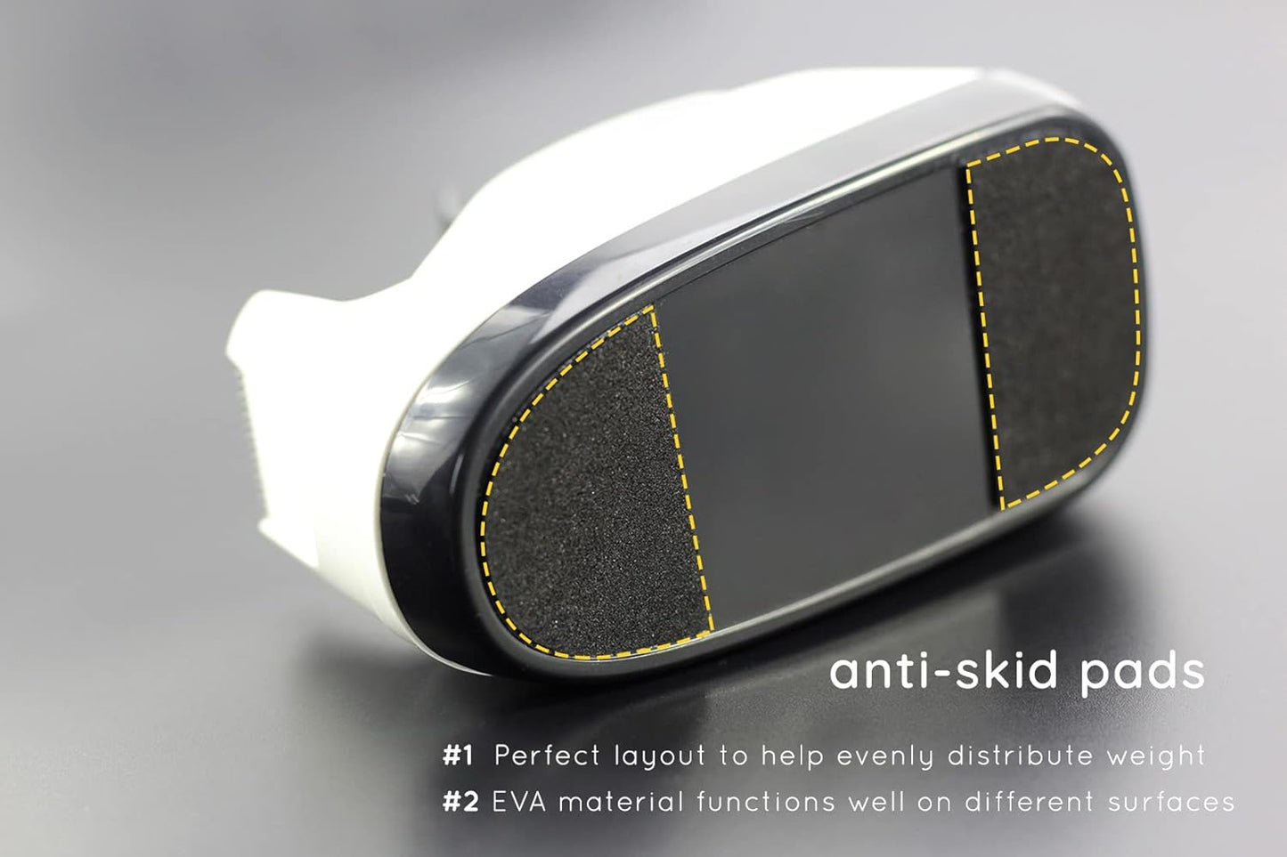 Heavy Base Nonskid Desk Tape Dispenser One-Hand Dispensing (White)