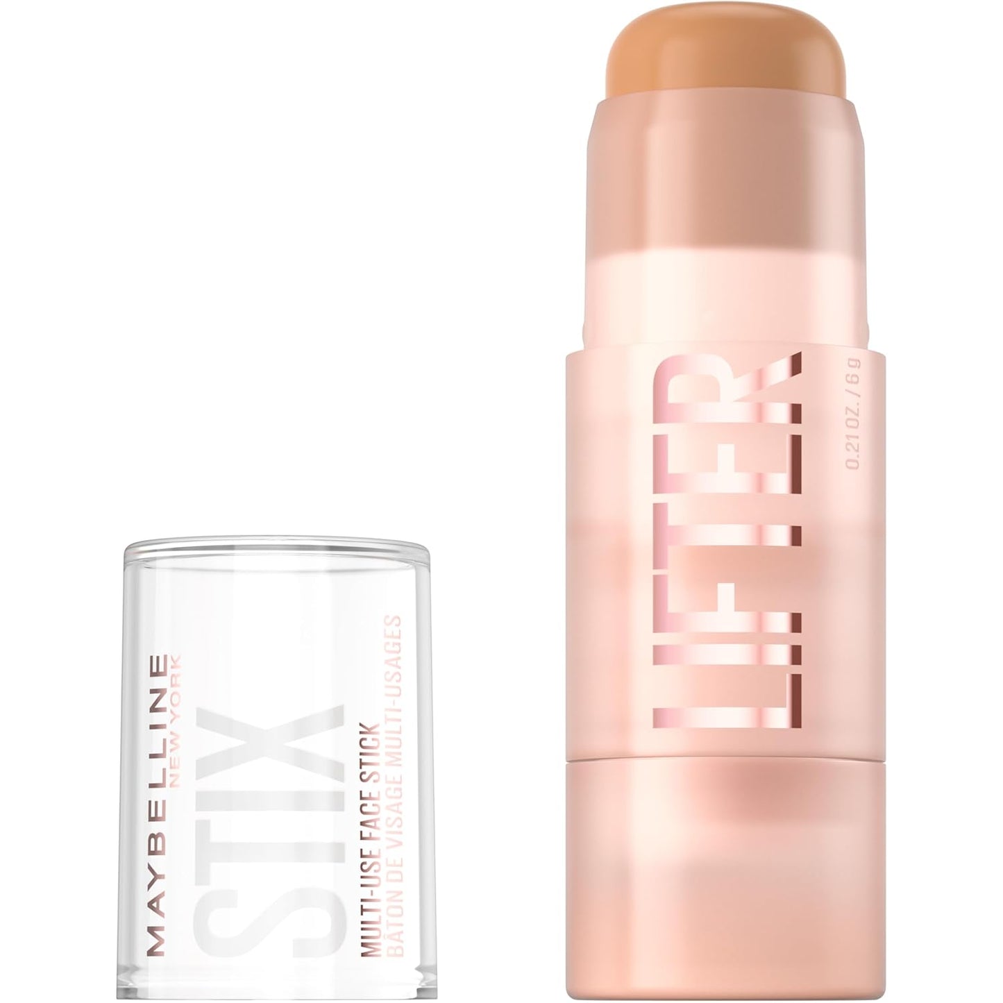 Maybelline Lifter Stix Multi-Use Face Stick - Contour, Bronzer, Concealer and Foundation Stick, All-In-One Creamy Face Makeup with Cranberry Seed Oil, 25, 1 Count