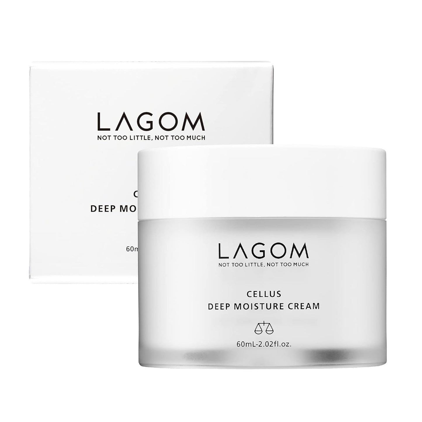 LAGOM Cellus Deep Moisture Cream Natural Moisturizer with Ceramide and D-Panthenol (B5) Smooth, Hydrating, Nourishing Protecting Cream 2.02 Fl Oz