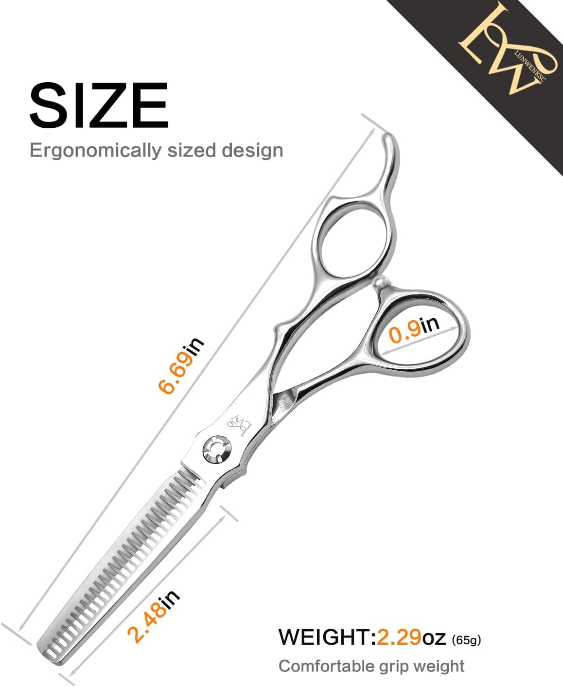 Professional Thinning Shears 6 Inch,Undergoes Rigorous 238-Step Process,Professional Hair Scissors For Women & Men,440C Steel,1 Pack