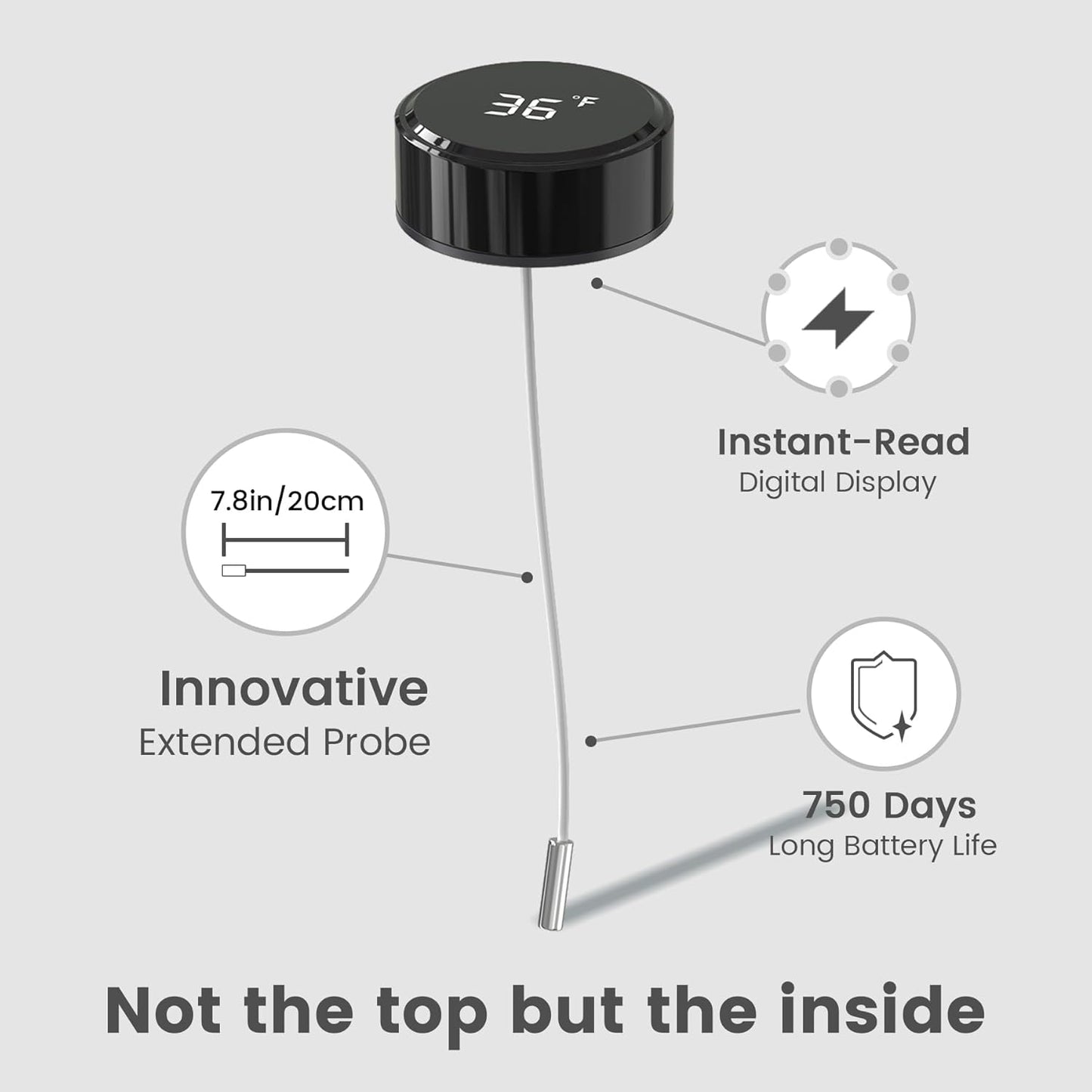 Compact 60H Insulin Cooler Travel Case Temp Display Medication Cooler for Travel TSA Approved Ice Packs Insulated Medicine Bag EpiPen Case Diabetic Coolers with QR Medical Alert Tag（Black）