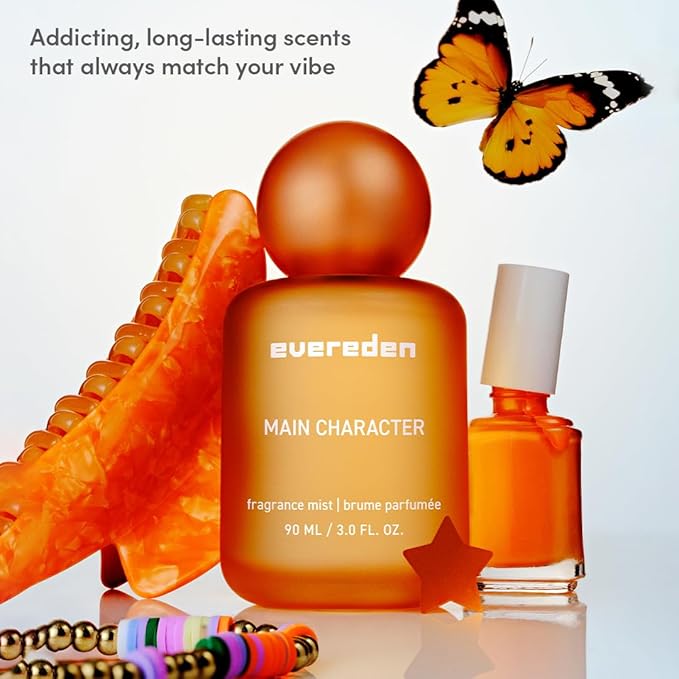 Evereden Fragrance Hair and Body Mist - Main Character: Clean and Vegan Collectible Hair and Body Spray for Teen Girls - Amplify Your Self-Expression with Iconic Scents in Mesmerizing Mist Dispensers