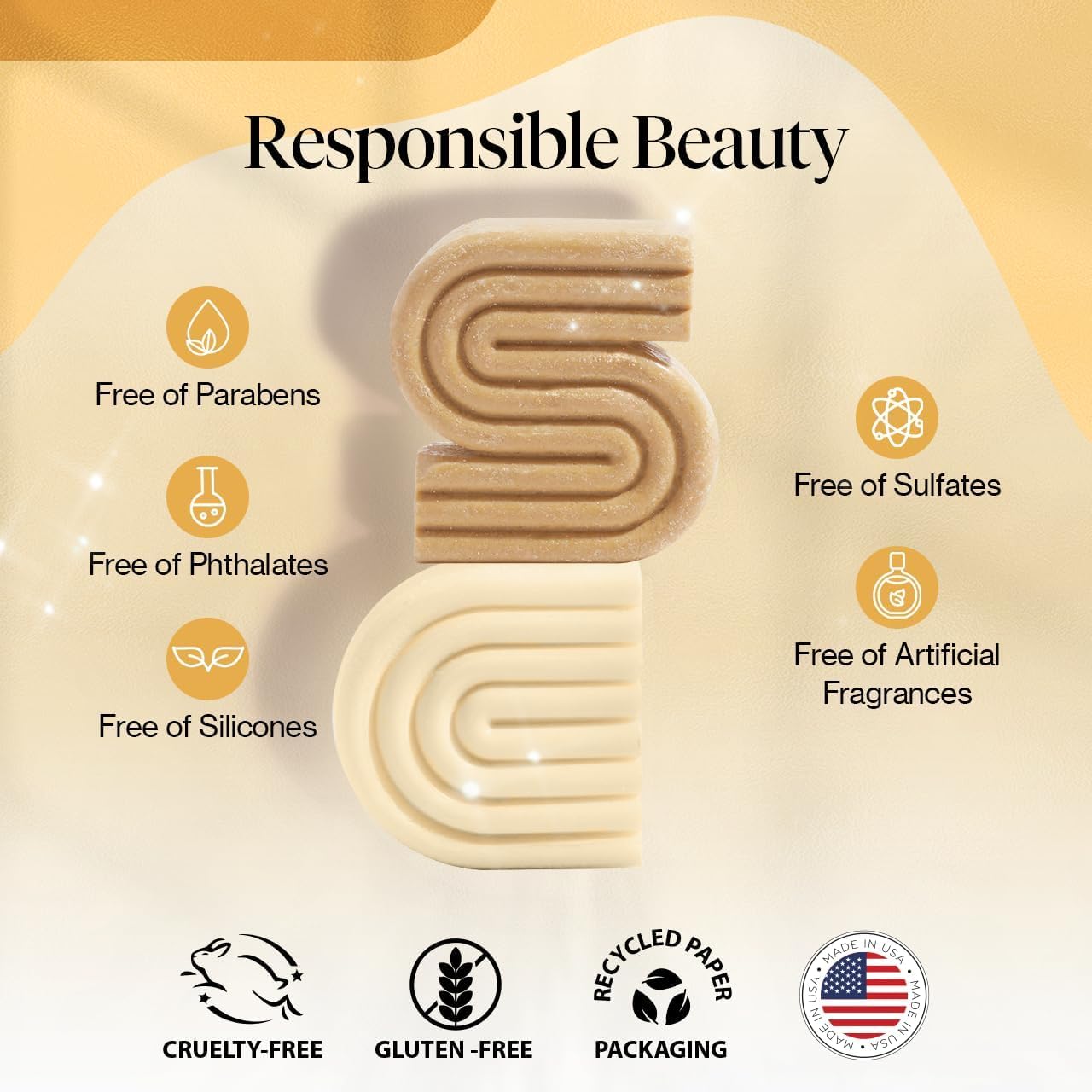 Kitsch Coconut Oil Shampoo and Conditioner Set – Deep Moisturizing Shampoo and Conditioner Bar for Dry Damaged Hair – Hydrating Solid Bars for Curly, Coily & Color Treated Hair – Made in USA