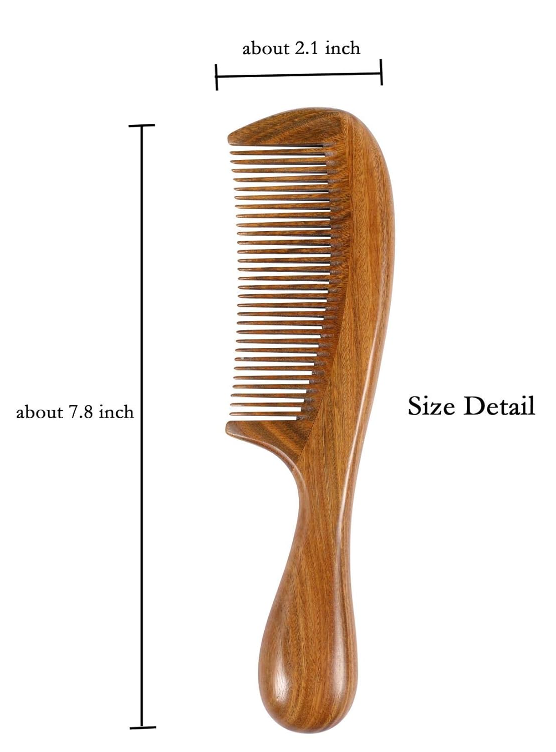 Louise Maelys Wood Hair Comb Fine Tooth Anti-static Hair Combs for Thick Hair