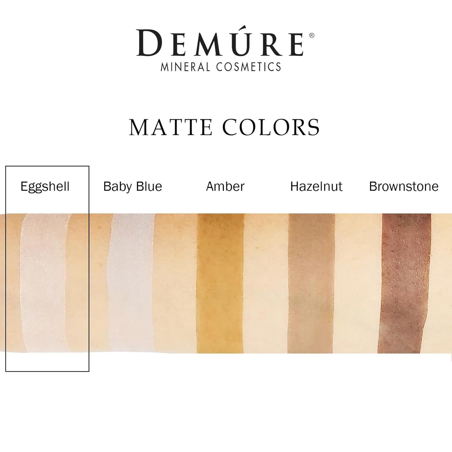 Demure Mineral Make Up (Eggshell) Eye Shadow, Matte Eyeshadow, Loose Powder, Eye Makeup, Professional Makeup