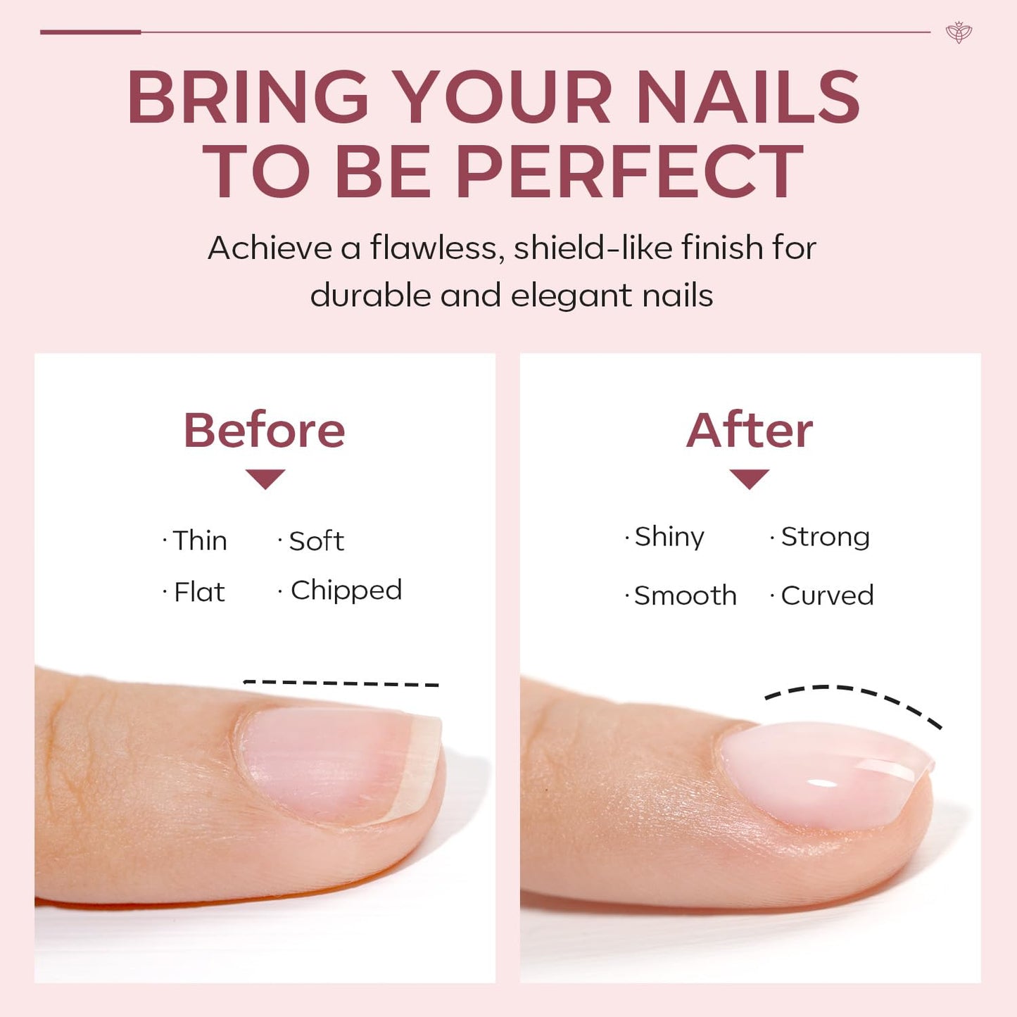 modelones Builder Nail Gel with Gel Top Coat, 8-In-One Cover Nude Builder Acid Free Top Coat for Nail Thickening Apex Building Rubber Color Base Polish Shine Finish, LED Lamp Cured 10ml Home DIY Salon