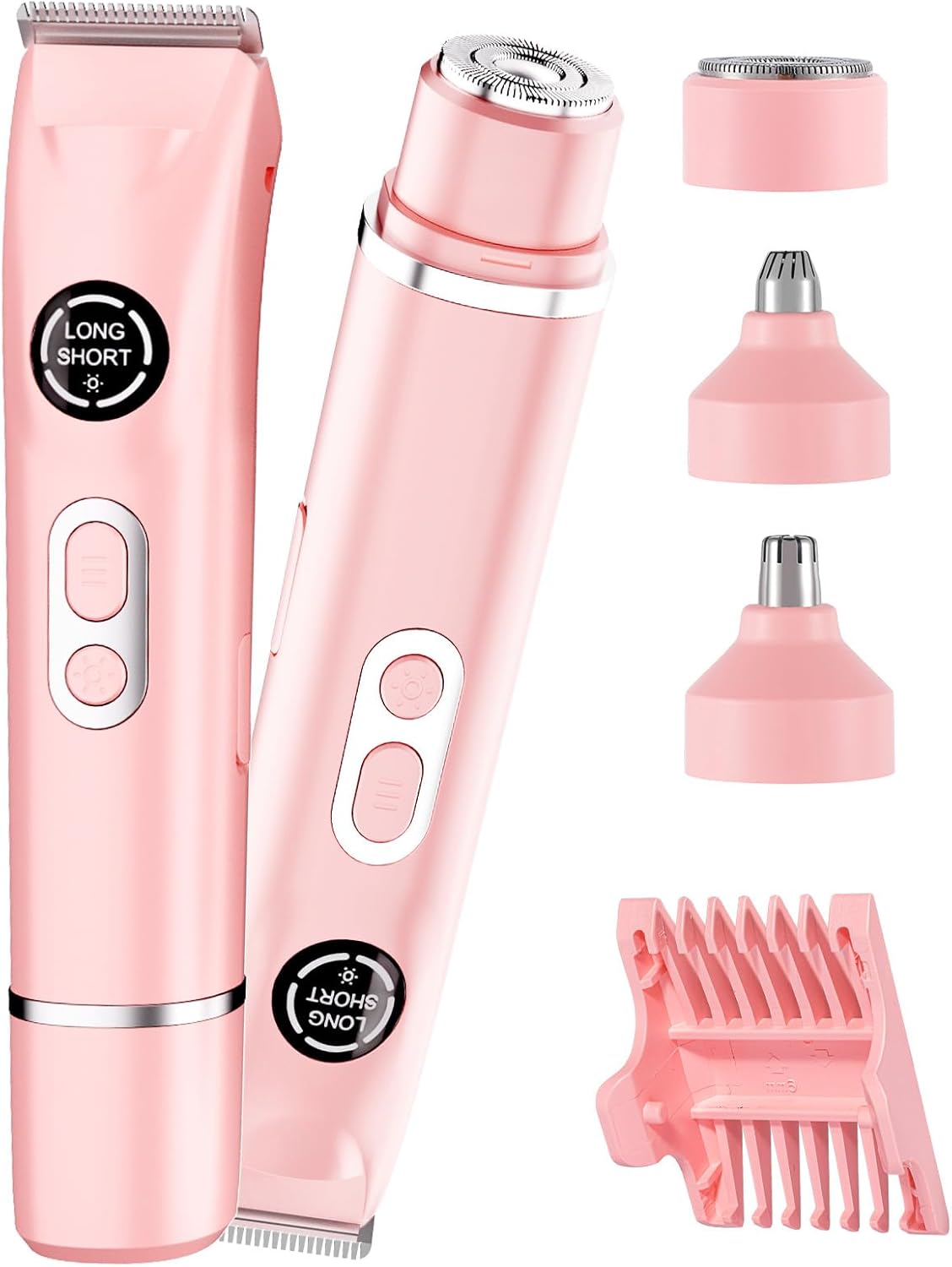 Bikini Trimmer for Women|Hair Removal Shaver - Painless Electric Razor, Cordless Body Shaver for Travel, Replaceable Lady Facial Razor|Trim Nasal/Eyebrows, IPX7 Waterproof&Easy Cleaning, Ceramic Blade