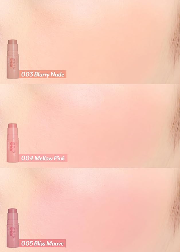 I'M MEME Blusher - I'm Multi Stick 001 Rose | Easy Blendable Cream Blush for Natural Look, Multi Blush Stick for Cheek Tint, Face Contour Makeup, and Face Blush, Suitable for Beginners and All Ages