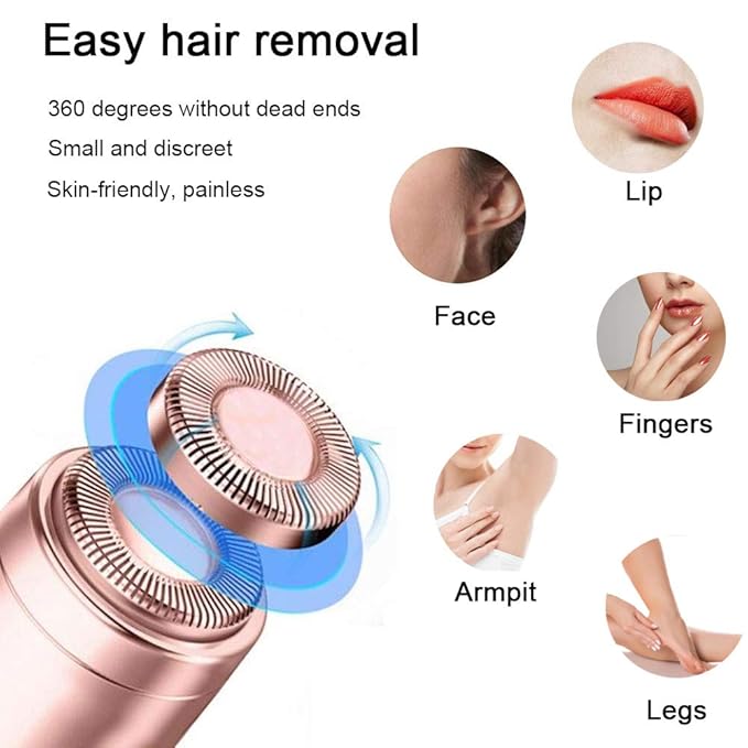 Facial Hair Remover Replacement Heads: Compatible with Finishing Touch Flawless Facial Hair Removal Tool for Women As Seen On TV 18K Gold-Plated Rose Gold (Generation 1 Single Halo)