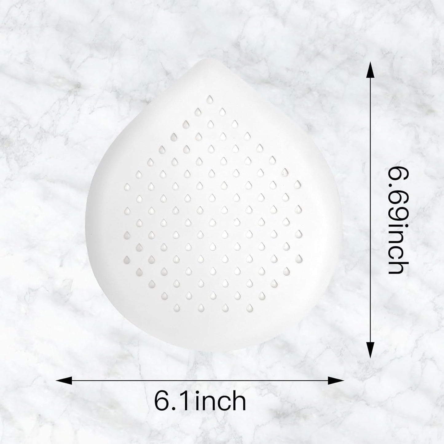 4-Pack Teardrop Silicone Drain Covers Anti-Clog Hair Catcher for Bathroom, Shower Drain Sink Strainer with Suction Cups Effective Hair and Debris Filter