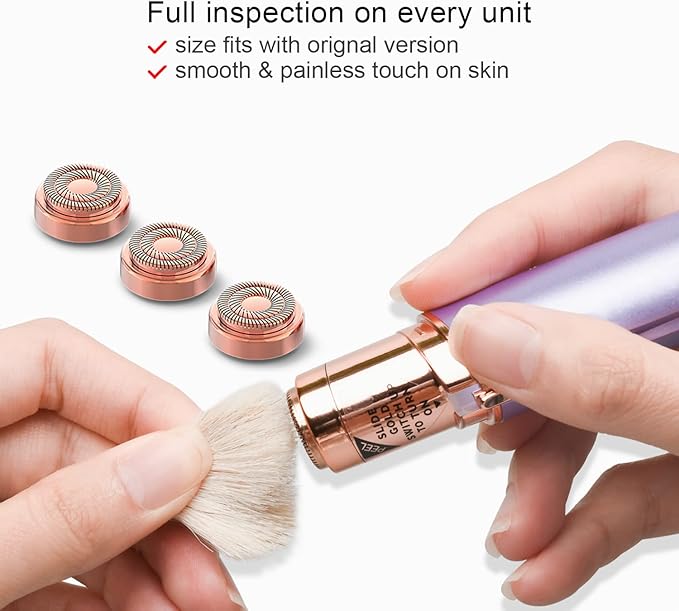 tuokiy Facial Hair Removal Replacement Heads for Finishing Touch Flawless, Refill for Flawless Replacement Heads