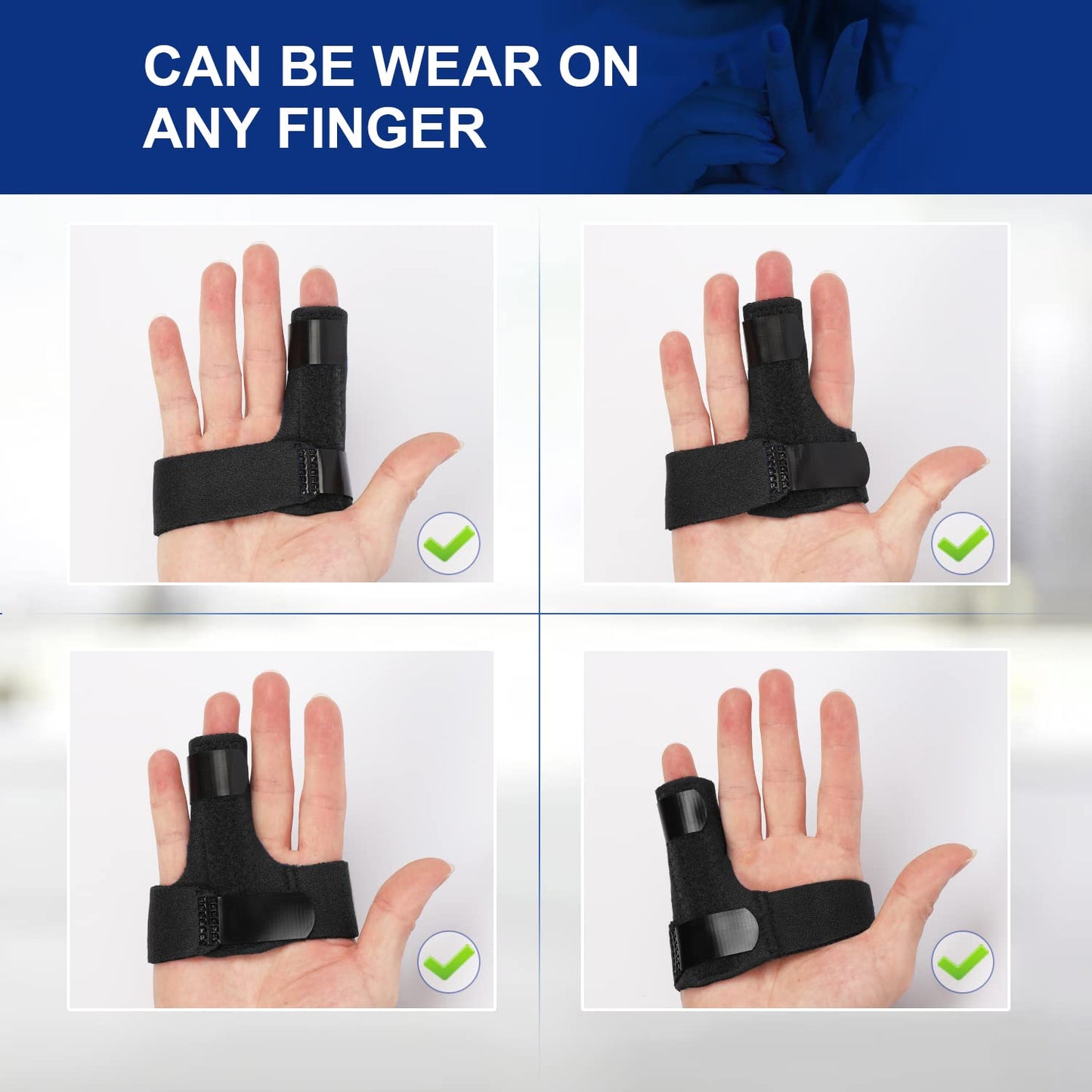 Finger Braces, Trigger Finger Splints for Straightening, Mallet Finger and Broken Finger, Finger Straighteners Provide Support and Relieve Pain