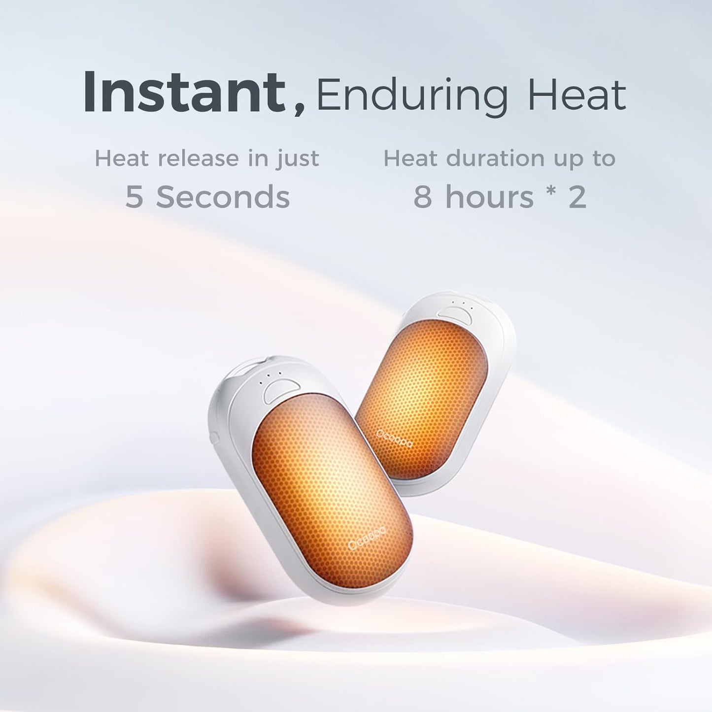 OCOOPA Magnetic Rechargeable Hand Warmers 2 Pack, Ultrathin Electric Handwarmers, Portable Pocket-Sized Heater, for Men, Women Purse Must Haves, Union UT3 Lite