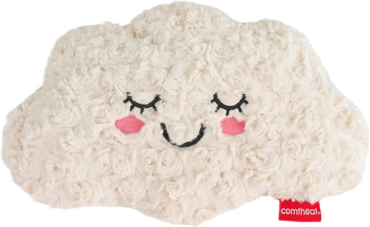 Microwave Unscented Heating Pad for Pain Relief, Moist Heat Pack Hot Compress for Period Cramps, Shoulder, Muscles, Cute Cloud Plush Heating Pad, Gift for Girl Women Kids, with Washable Cover