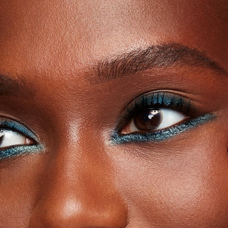 MAKE Beauty Continuum Waterproof Gel Eyeliner Pencil. Creamy, Pigmented Multi-Use, including Waterline with Built-in Sharpener and Blending Brush. Smudge-Proof Makeup. Shade - Galaxy, Teal