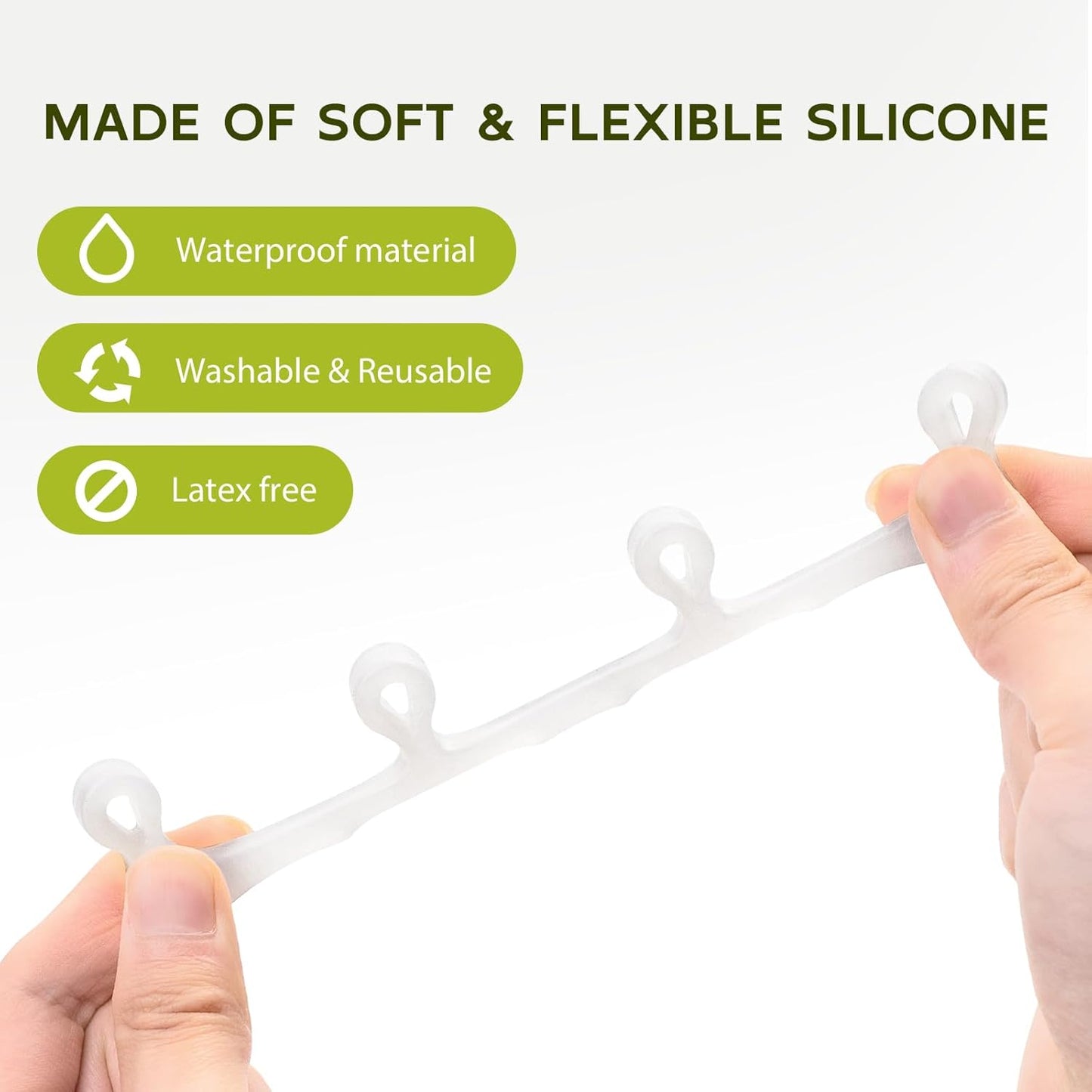 Bukihome Upgraded Gel Toe Separator - Pedicure Toe Spacers for Separating Toenails or Nails - Toe Spreader for Straightening Overlapping Toes, Bunions - Toe Stretcher for Men & Women (White, 6 Pack)