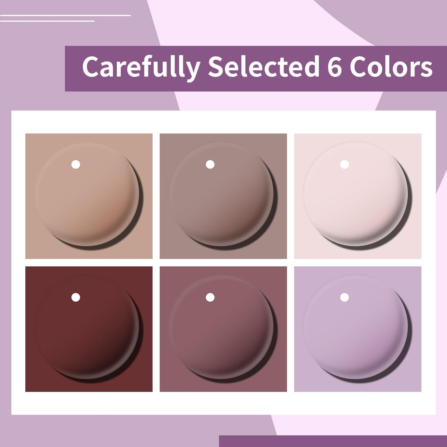 10ml Nude Pink Nail Polish Set 6 Colors Brown Red Purple All Seasons Neutral Color Quick Dry Nail Polish Set for Women Salon DIY Nail Art