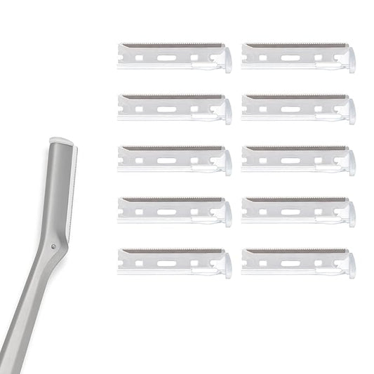 Facial Razor Replacement Blades Be suitable for Twee zerman Stainless steel blade 10 Count (Pack of 1)