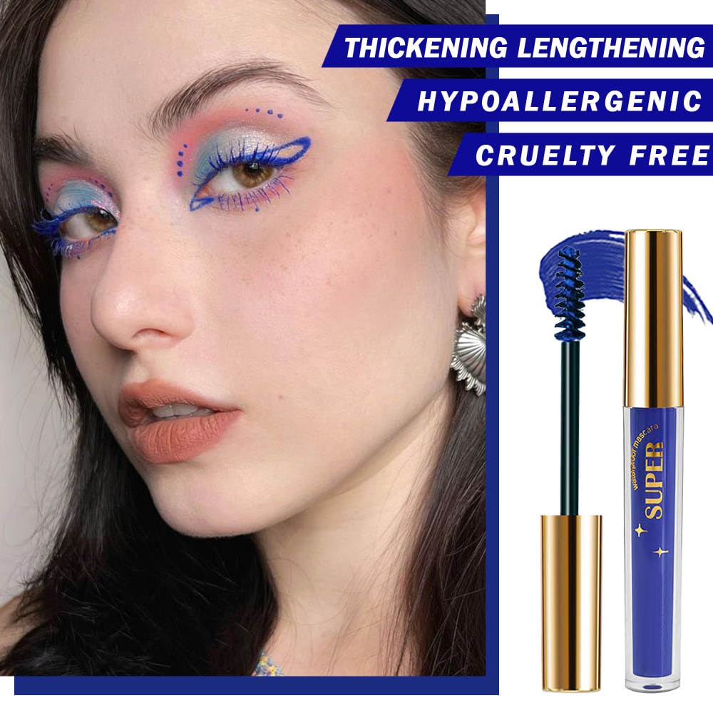 Colored Mascara for Eyelashes, Voluminous Colorful Mascara Set, Pink Blue Purple White Brown Black Lash Pack - Lengthening, Defining, Curling, Multiplying Formula, Cruelty-Free & Waterproof