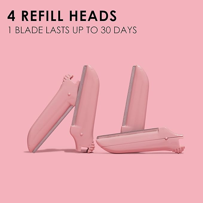 JAPONESQUE Dermaplaner Replacement Blades 4-Pack, Facial Razor Blade Heads Only