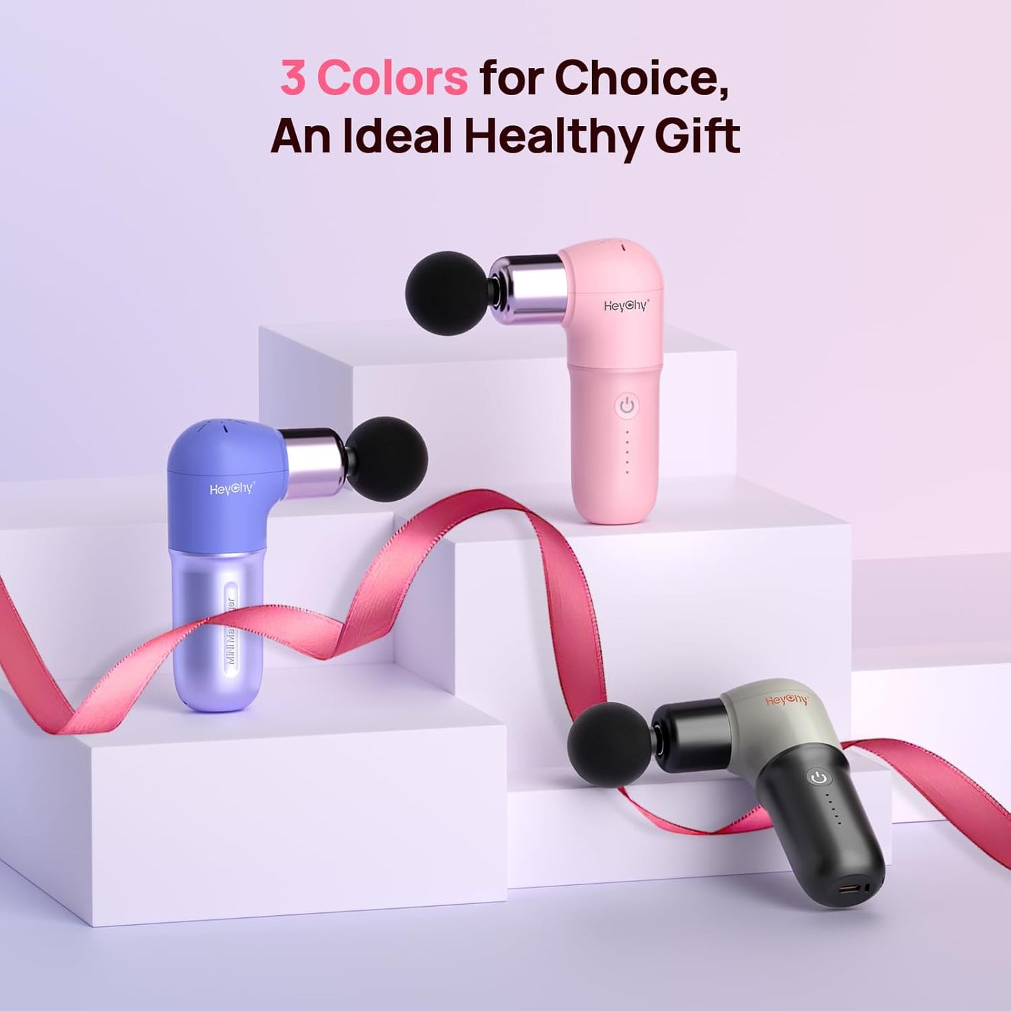 Super Mini Massage Gun, Deep Tissues Percussion Muscle Massager, Compact Sports Travel Massage Gun, Portable Massager Gun for Gifts for her him, Pink