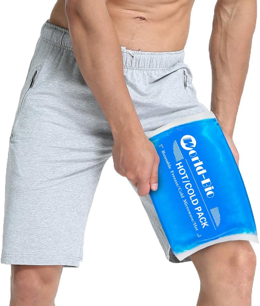 Large Gel Ice Packs for Injuries Reusable Hot Cold Pack Compress for Pain Relief, Rehabilitation, Comfort Ice Gel Pack Flexible Therapy on Neck, Arm, Knee, Leg, Shoulder, Elbow, Wrist - 2 Pack Blue