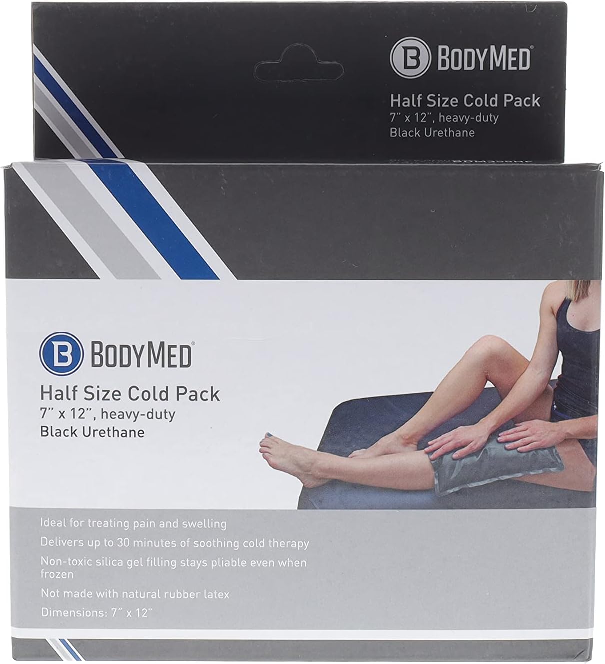 BodyMed Heavy Duty Reusable Urethane Ice Pack for Knee, Arm, Elbow, Shoulder, Back - Professional Grade Cold Therapy for Injuries, Aches, Swelling, Bruises, Sprains - 12 in. x 7 in. (Half)