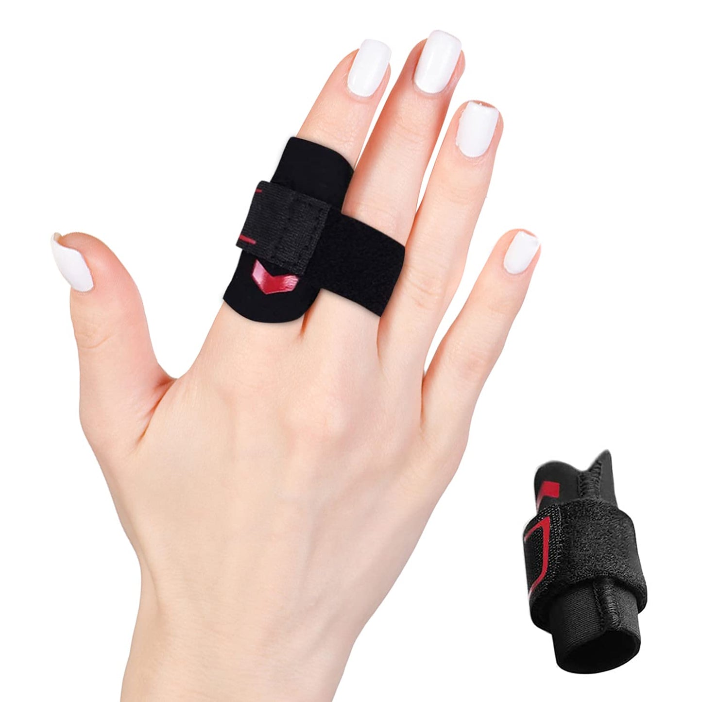 Neoprene Finger Splint Wraps Adjustable Finger Brace Trigger Finger Buddy Splints Mallet Finger Guards for Arthritis Sport Finger Support Sleeves Protector for Basketball Volleyball Tennis