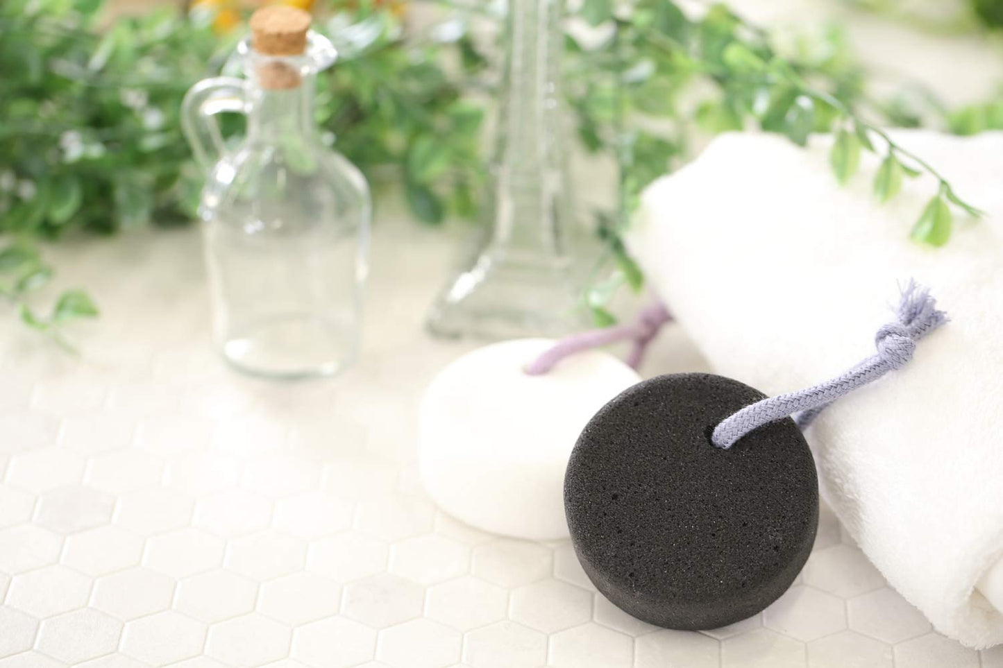 Pumice Stone for Feet, Body, Hands [Made in Japan] Silk or Charcoal Plus Hyaluronic Acid Essence Blended for Extra Fine Smooth Finish, Soft Foot Pumice Scrubber (Charcoal Essence)