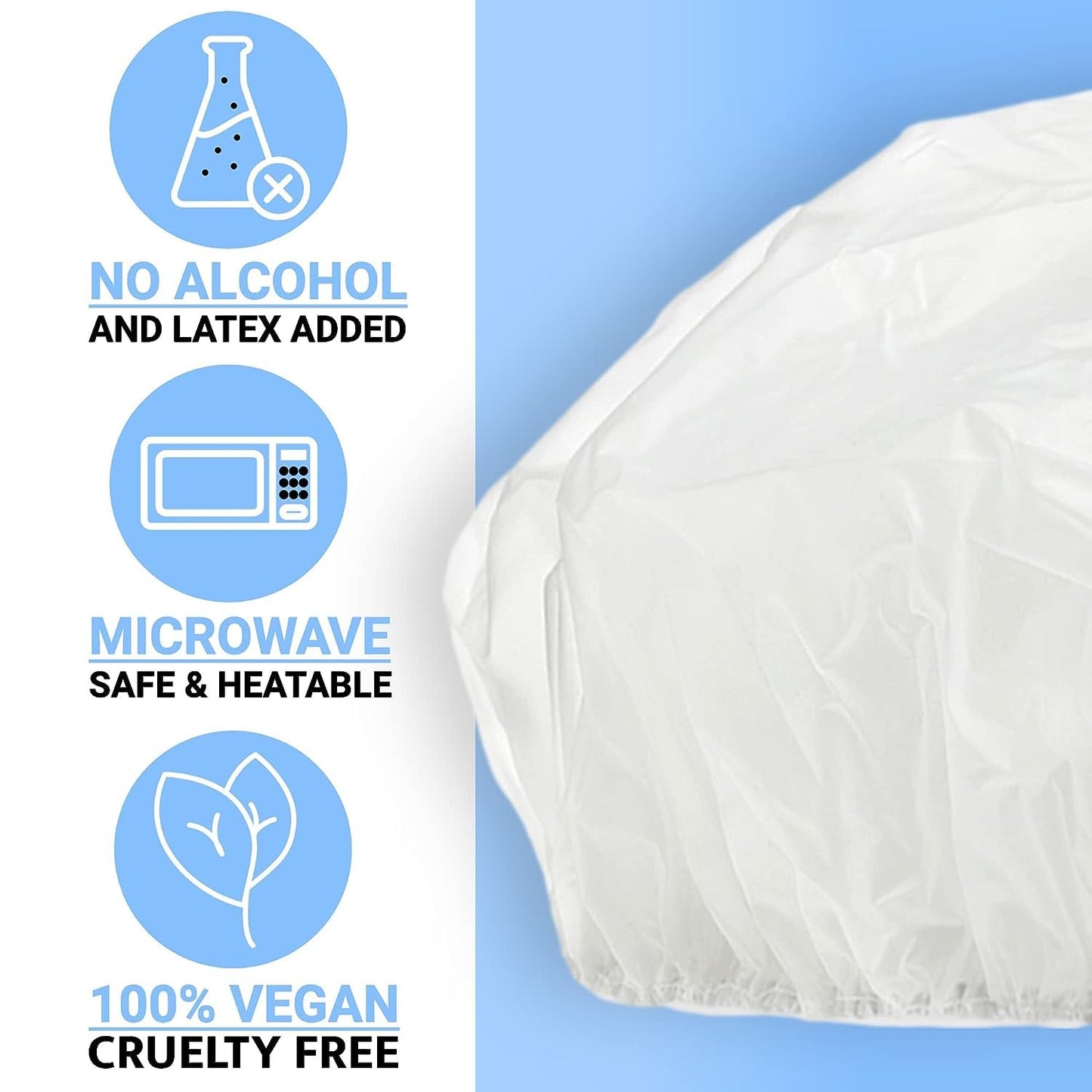 Drench No Water Hair Washing Cap - Waterless Shower Caps with Shampoo and Conditioner - Disposable Rinse Free Wash Aids - Ideal for Elderly and Disabled - Pack of 24