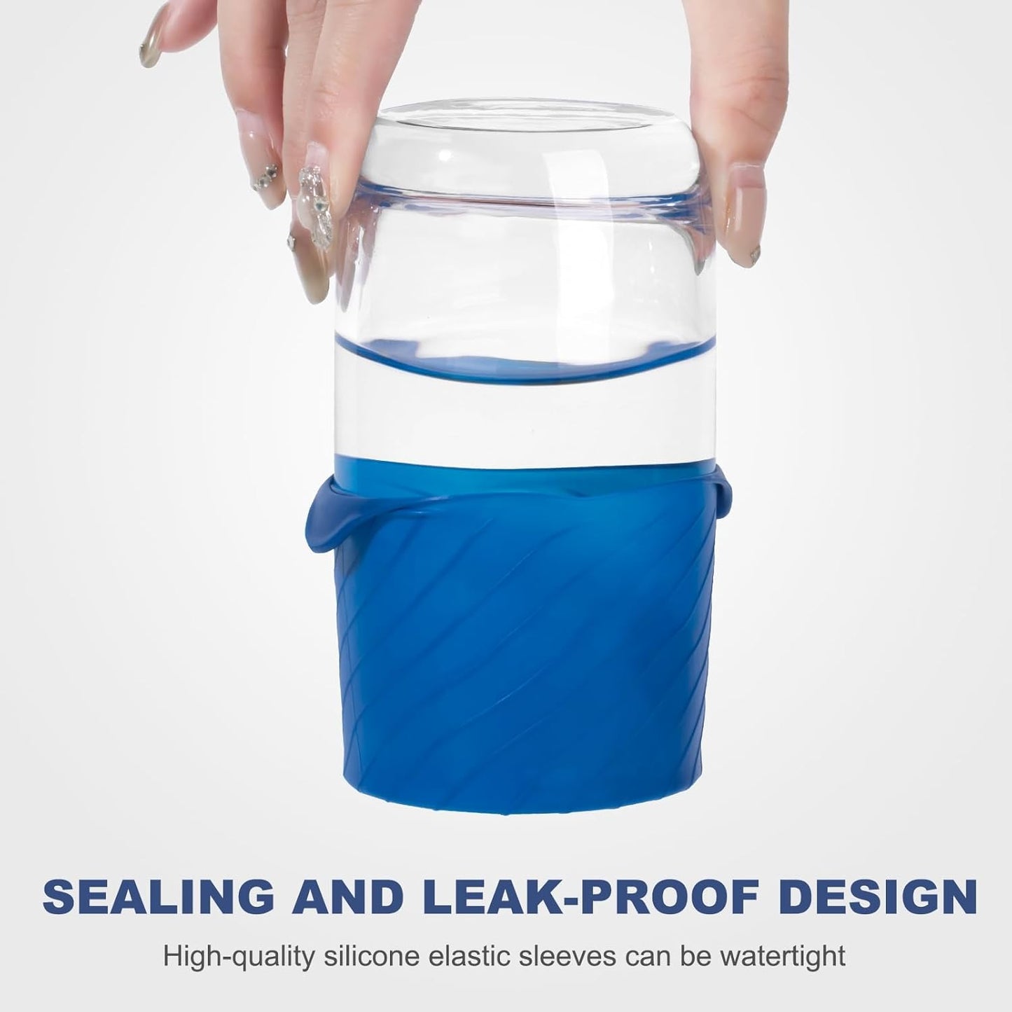 Bottle Covers for Travel, Elastic Sleeves for Leak Proofing, Silicone toiletry Containe sleeves, Leak Locks Travel Accessories for Shampoo Conditioner Wash Body Bottles (16pack)